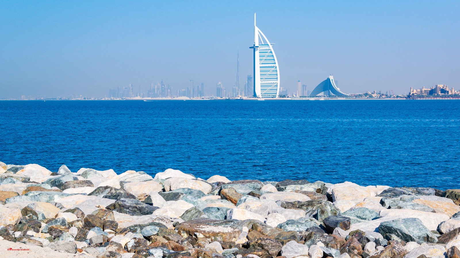 View of Dubai from the Palm Jumeirah